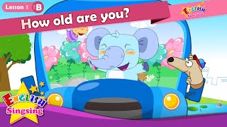 Lesson 1BHow old are you  How old  Age  Cartoon Story  English Education  for kids [upl. by Ramahs668]