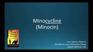 CC How to Pronounce minocycline Minocin Backbuilding Pharmacology [upl. by Akalam746]