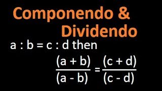 Componendo and dividendo  properties of proportion  Arithmetic  Bank Po IBPS [upl. by Salinas]