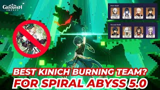 C0 R1 KINICH BURNING SPIRAL ABYSS 50 BEST TEAM WITHOUT EMILIE  GENSHIN IMPACT [upl. by Novahc]