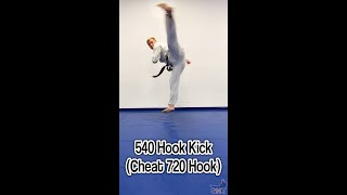 Taekwondo 540 Hook Kick Tutorial Cheat 720 Hook Kick shorts [upl. by Karyn]