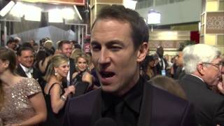 Tobias Menzies  HFPA Red Carpet Interview Golden Globes 2016 [upl. by Asoral]