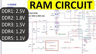 RAM Circuit Diagram for Laptop DDR2 DDR3 DDR4 DDR5 DDR1 Schematic analysis [upl. by Beckman]