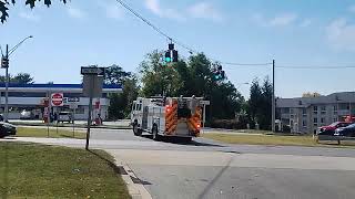 Maryland City rescue engine 27 responding to smoke in house [upl. by Illah793]