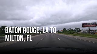 Road Trip  Baton Rouge LA to Milton FL  4K Driving [upl. by Elburr]