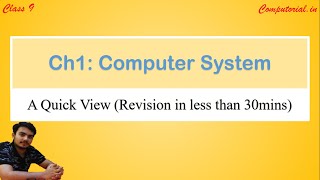 A Quick View of Computer System  Revision in less than 30 minutes  Chapter 1  Class 9 [upl. by Nonac306]