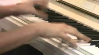 Pianist plays an upright piano equipped with double escapement action [upl. by Ailegave]