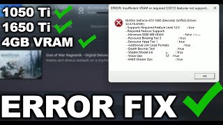 God of War Ragnarok CRASH FIX Insufficient VRAM Error Solved  VRAM Requirement Error Fix  Bypass [upl. by Aiyot183]