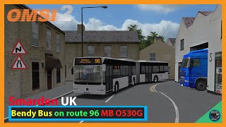 Omsi 2 Smarden UK with a Bendy Bus MB Citaro O530G no speed limiter  Route 96 [upl. by Now]