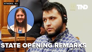 Prosecution opening statement in Georgia nursing student Laken Riley murder trial [upl. by Sad]