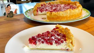 Johannisbeerkuchen  Käsekuchen mit Johannisbeeren  schnell und einfach [upl. by Lemuelah]