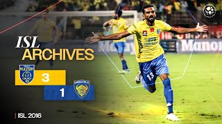 ISL Archives  Kerala Blasters FC 31 Chennaiyin FC [upl. by Nomrej]