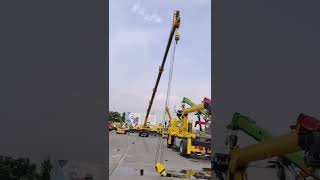 10 ton Futian truck crane 7m 6section boom 170 horsepower triple pump full boom flat 34m。 [upl. by Daht]