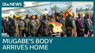 Robert Mugabes body arrives home from Singapore  ITV News [upl. by Erny68]