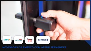 Porta automática com fechadura digital Emteco [upl. by Einnos]