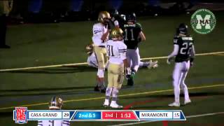 Miramonte 6 Tim Tague 10 yard TD pass [upl. by Hazeefah250]