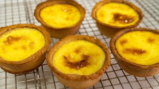 KETO Hong Kong Style Egg Tarts 如何制作不容易发胖的港式蛋挞！ [upl. by Feriga]