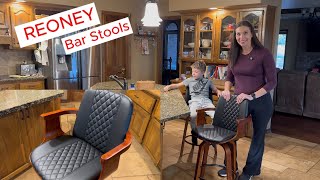 REONEY Bar Stools 360 swivel with arm and foot rests barstools stools bar [upl. by Daven208]