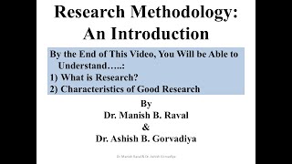 Research Methodology 1 [upl. by Stephen251]