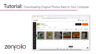 How to Download Original Photos from Your Zenfolio Account [upl. by Irrak]