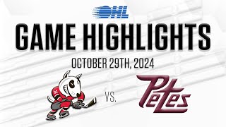 OHL Highlights Niagara IceDogs  Peterborough Petes Oct 29 2024 [upl. by Mendive427]