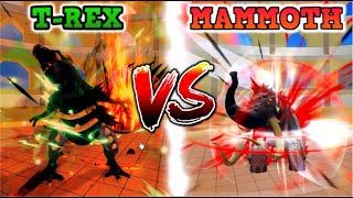 THAT WAS CLOSE TRex Vs Mammoth in Blox Fruits [upl. by Viole]