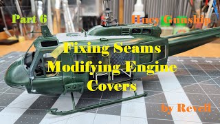 UH1D Huey Gunship Part 6 Fuselage Seams Engine Covers Weapons [upl. by Huey]