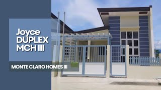 🏡 MONTE CLARO PHASE 3🏡 JOYCE MODEL DUPLEX TYPE [upl. by Inhsor]