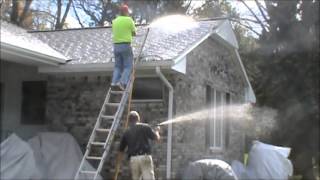 video of roof cleaning training great out door business [upl. by Acnalb]