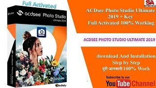 ACDSee Photo Studio Ultimate 2019 full 100 working IN HINDI [upl. by Atsirtal]