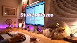 25Hour Study with Me amp My Sleepy Cat 🐈  Pomodoro Timer Relaxing Lofi Music  Day 43 [upl. by Tterej]