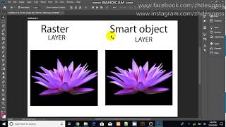 Difference between rasterize and smart object in photoshop 5 photoshop tutorials in hindiurdu [upl. by Sirret866]