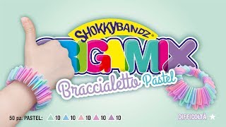 SHOKKY BANDZ ORIGAMIX  Tutorial BRACCIALETTO PASTEL [upl. by Spiers486]