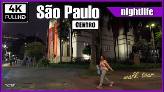 4K Caminhando no centro de São Paulo à noite saopauloape centrodesaopaulo centrodesp [upl. by Creath]