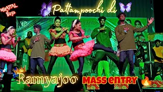 Ramya joo❤️ mass entry 🔥Pattampoochi di🦋 song Adal padal Mirattal boys dance video [upl. by Gebhardt]