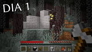 Sobrevivendo UMA NOITE no bioma PALE GARDEN do MINECRAFT 122 [upl. by Redmer]