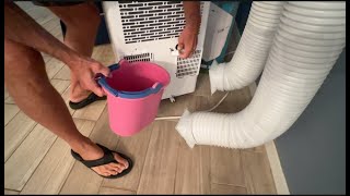 How to drain a Hisense 8000 BTU Dual Hose Portable Air Conditioner [upl. by Vasili]