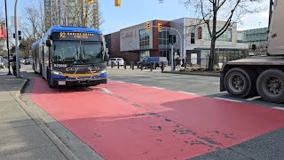 NEW Translink bus spotting  2023 New Flyer XDE60 B23008 on R2 Marine Drive [upl. by Idnym858]