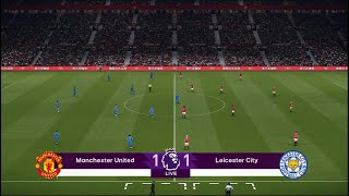 Manchester United vs Leicester Сity  Premier League  PES 2021  PC Gameplay  4K [upl. by Yelhsa]