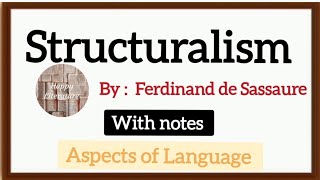 Structuralism by Ferdinand de Saussure englishliterature Literary Criticism and Theory [upl. by Anella462]