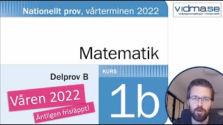 Matematik 1b Nationellt prov VT 2022 Del B [upl. by Panthia765]