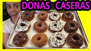 DONAS fritas RECETA FACIL 🍩 donas CASERA [upl. by Yenahc]