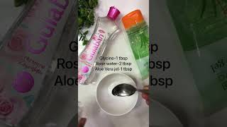 Glycerine and rosewater overnight  glycerine and rose water for face  glycerine benefits shots [upl. by Scrope485]