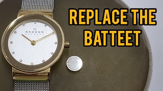 How To Change Battery SKAGEN Denmark Watch [upl. by Sol624]