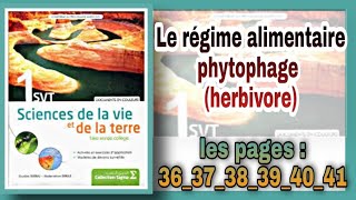 Sciences SVT pour les classe de 1AC le régime alimentaire phytophage herbivore [upl. by Anaehs87]