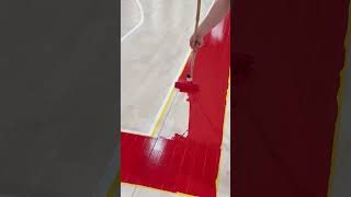 Paint the basketball wooden floor with colored paint [upl. by Niels]