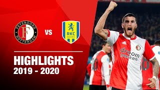 Highlights  Feyenoord  RKC Waalwijk  20192020 [upl. by Rebna]