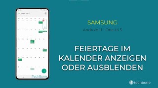 Feiertage einausblenden  Samsung Kalender Android 11  One UI 3 [upl. by Nylzaj307]