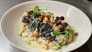 ASMR Squid Ink Seafood Pasta [upl. by Iur]