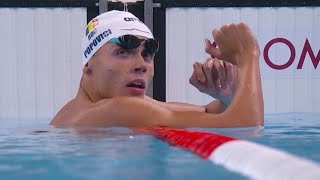 David Popovici Wins gold medal for Romania in Mens 200m Freestyle  David Popovici Wins gold 200m [upl. by Romain425]